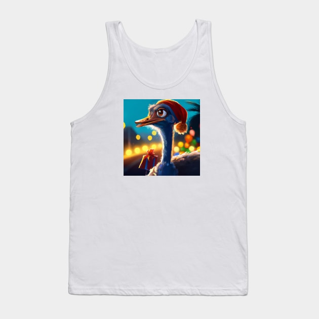 Cute Ostrich Drawing Tank Top by Play Zoo